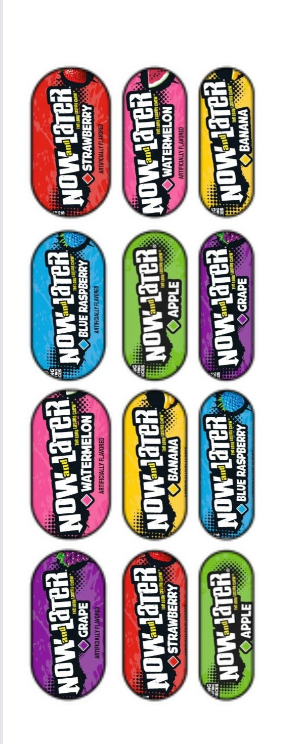 Multi Color Candy Wrapper Water Slide Decal