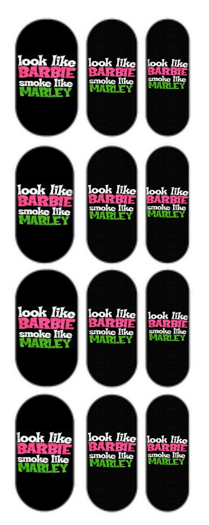 "Barbie/Marley" Waterslide Decal (medium)