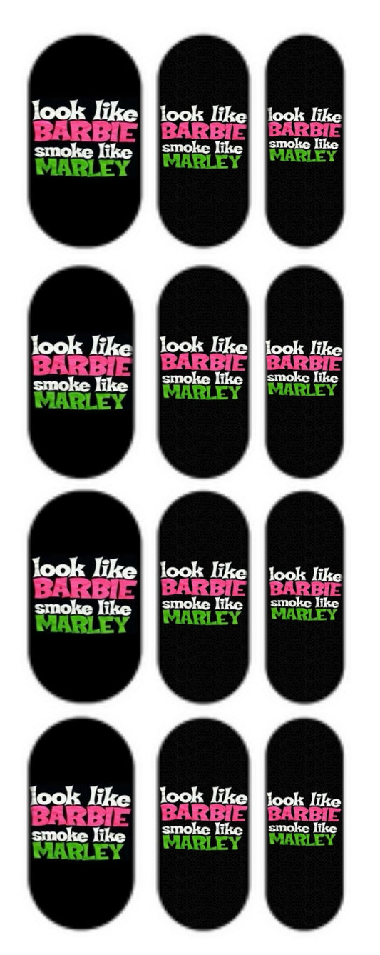 "Barbie/Marley" Waterslide Decal (medium)