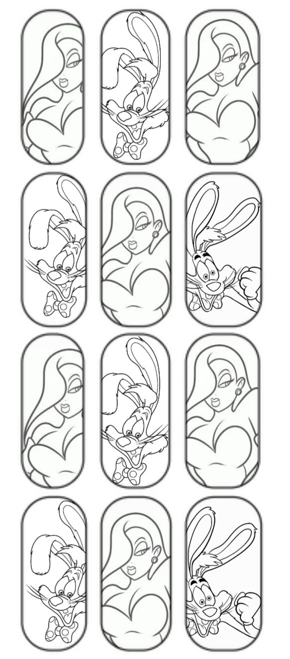 "Honey Bunny" Color-in Decal ( long)