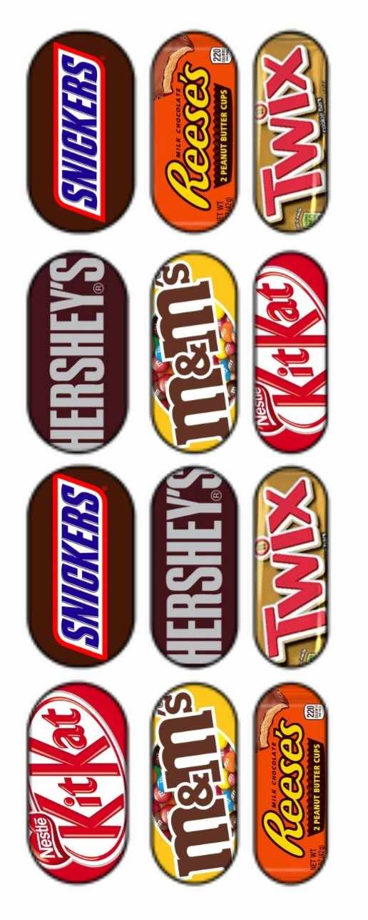 Chocolate Wrappers Water Slide Decal