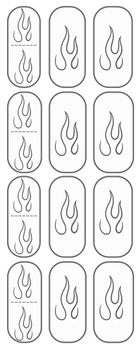 "Flame On" Color-In Decal