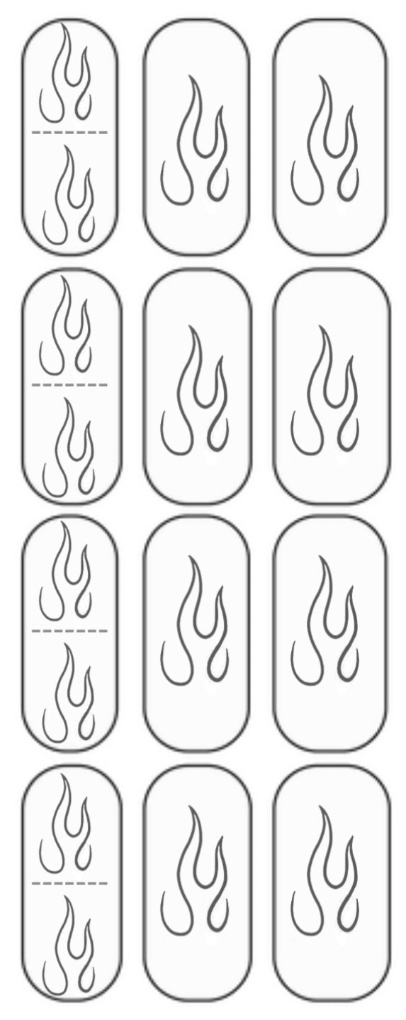"Flame On" Color-In Decal