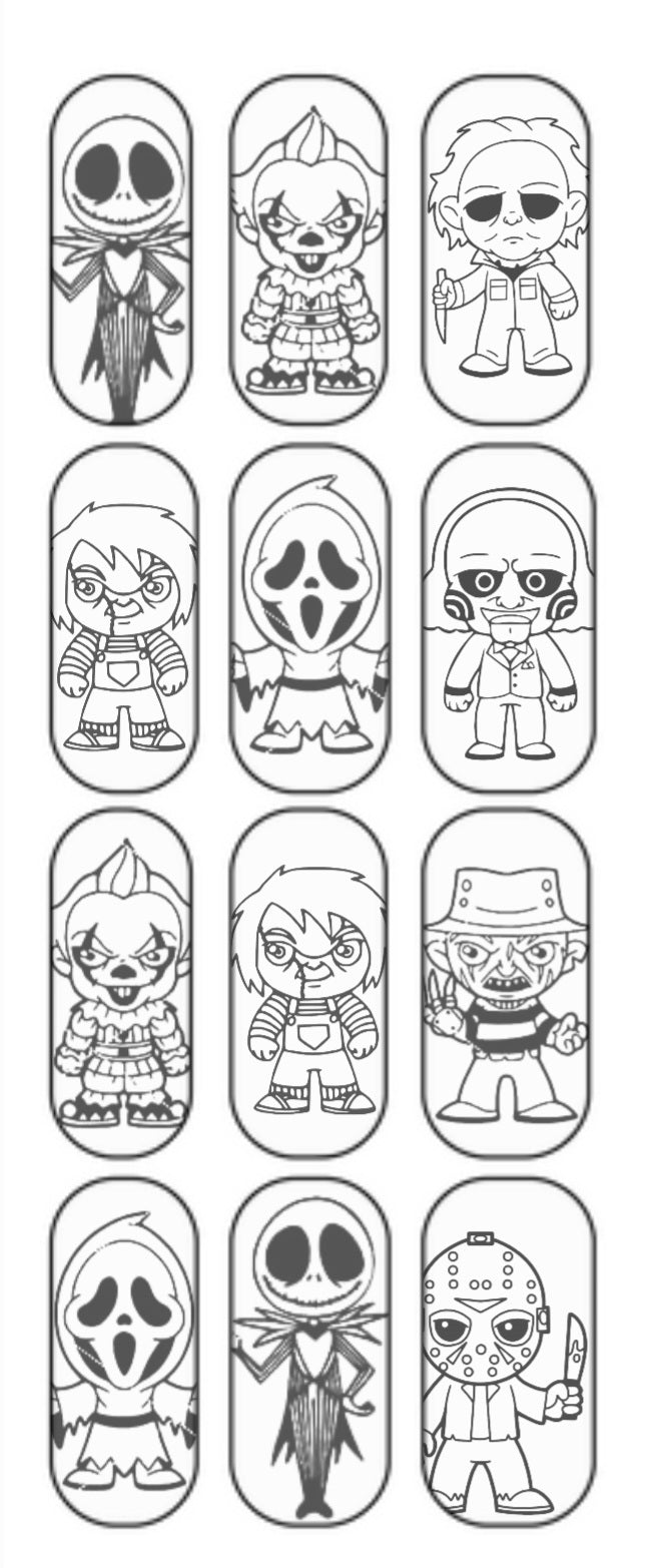 "Pretty little Nightmares" Color-In Decal (long)