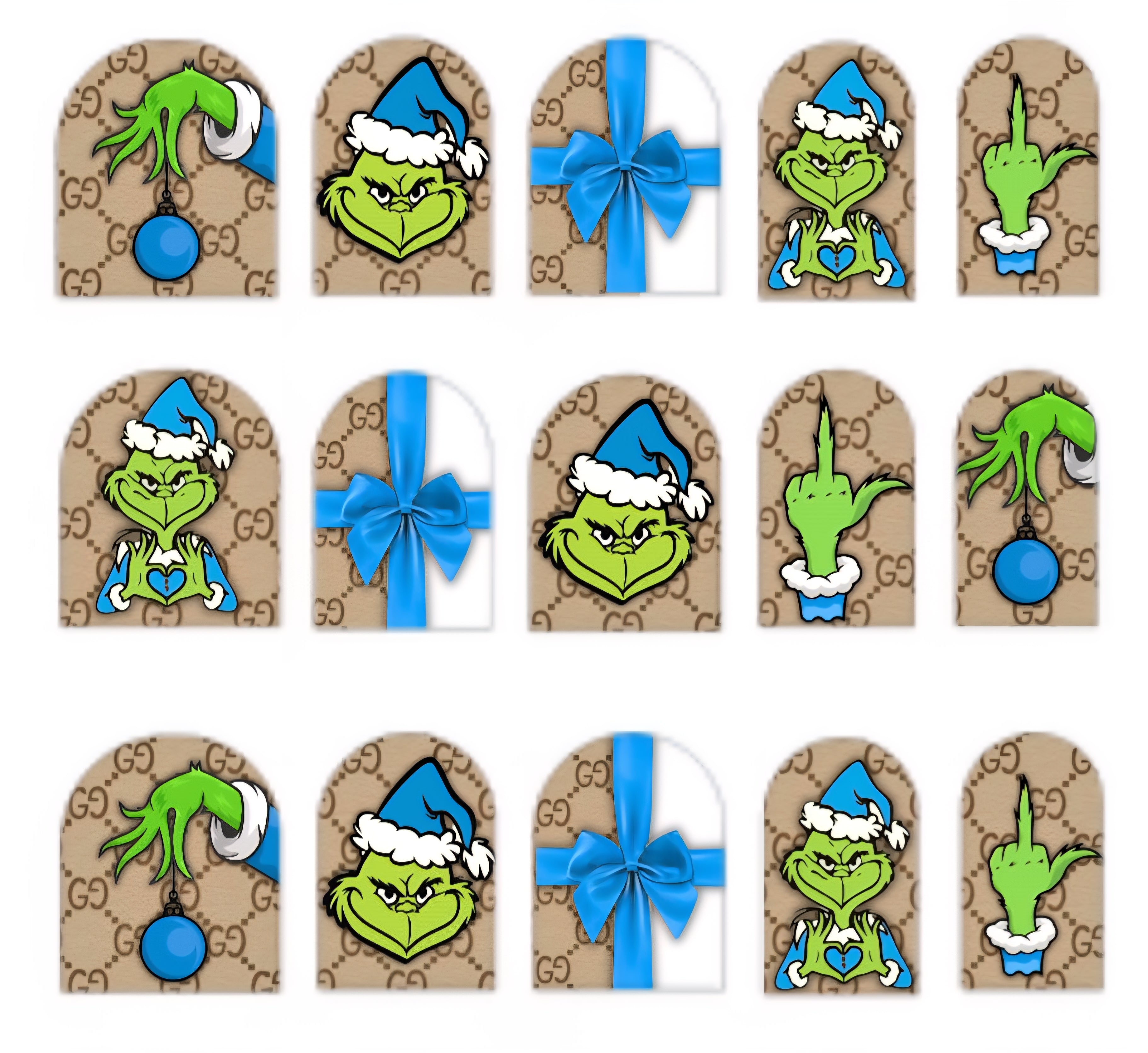 "Rich Grinch Energy" (short) *blue*