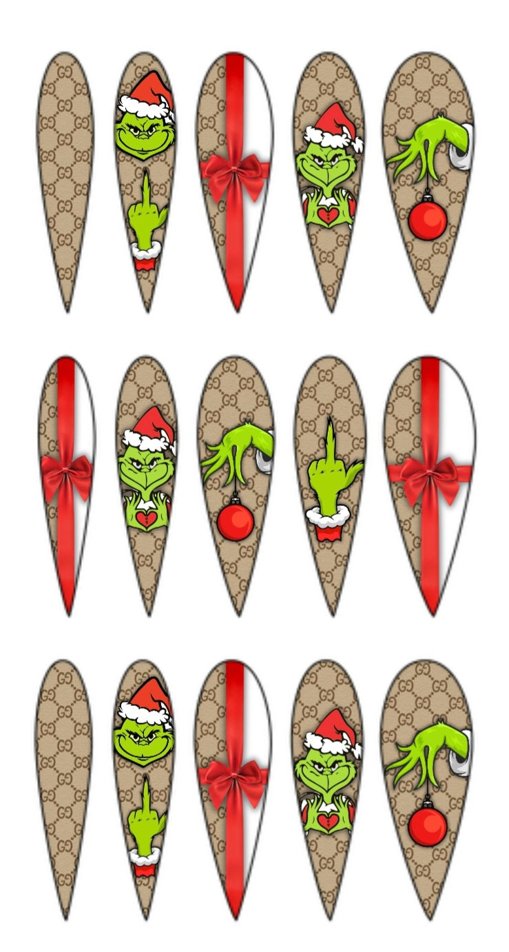 "Rich Grinch Energy" (stiletto xxl)