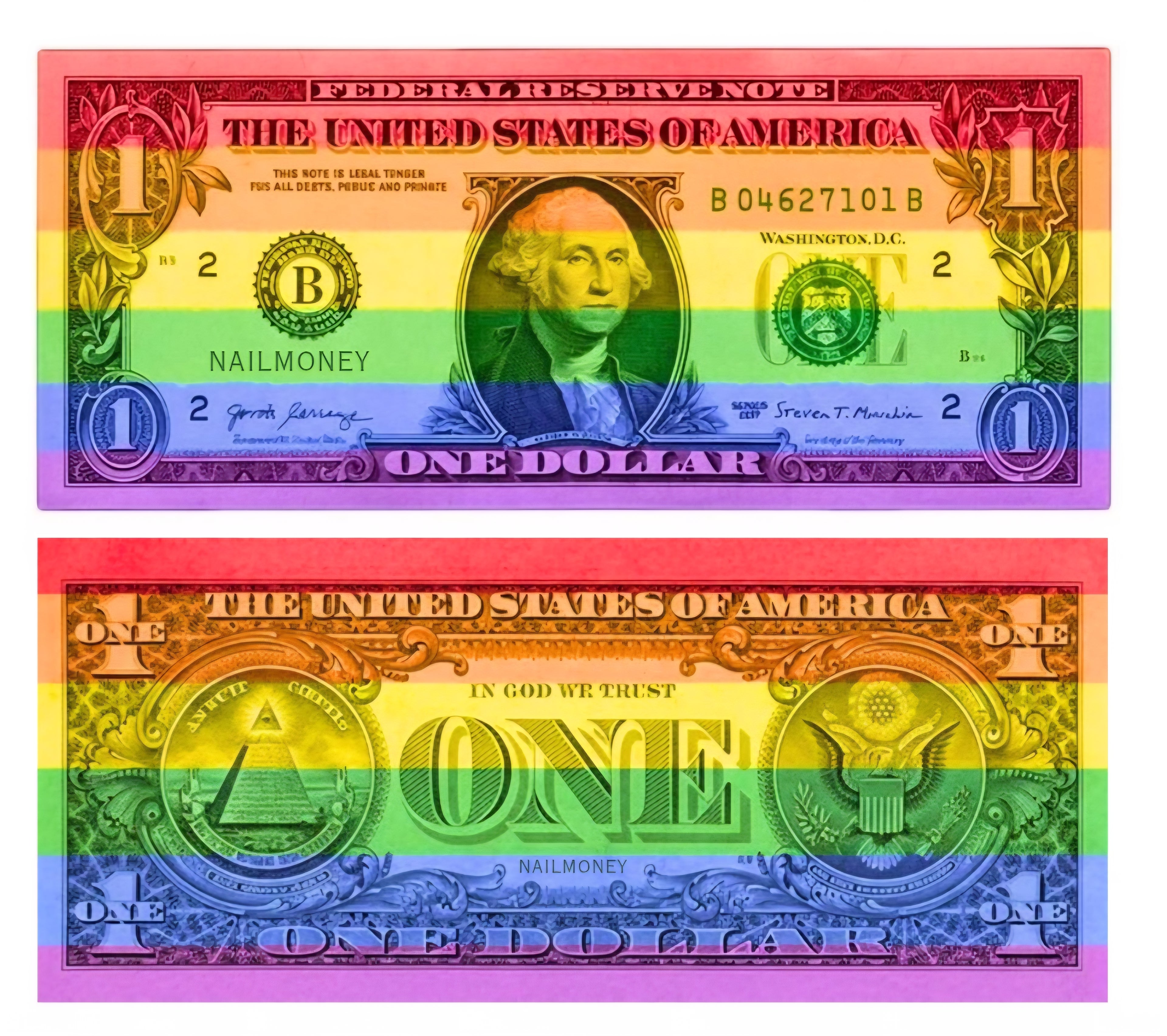 "NAILMONEY" *rainbow* (4 pack)