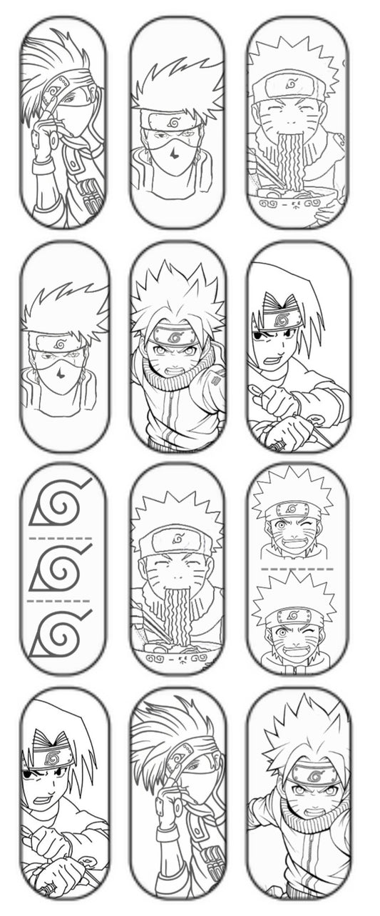 "Hidden Leaf" Color-In Decal (long)