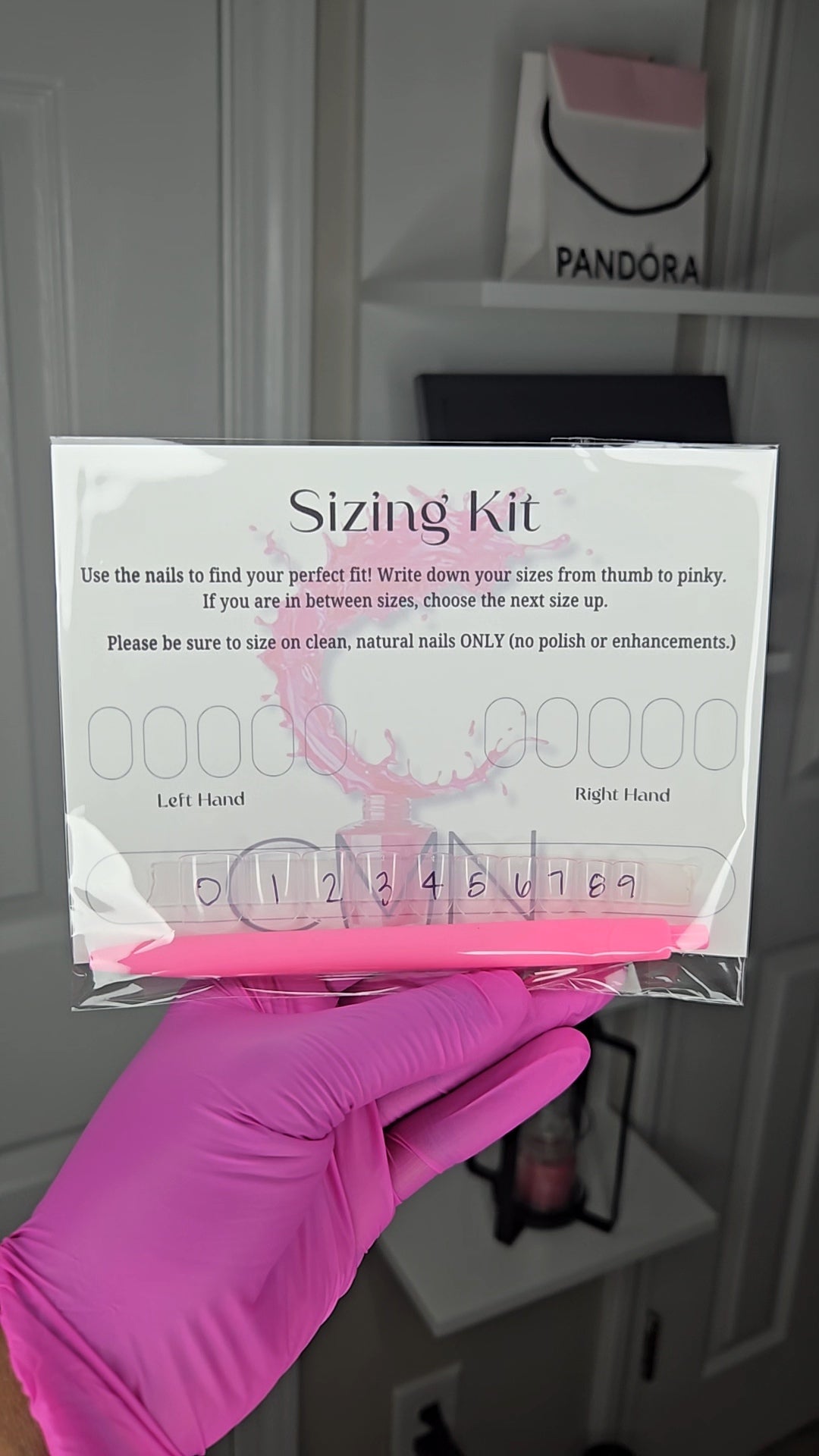 Press-ons Sizing Kit (pen included.)