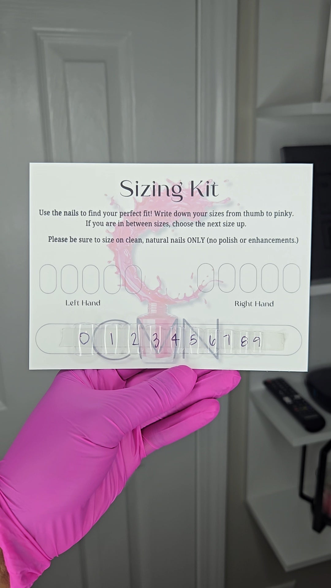 Press-ons Sizing Kit (pen included.)