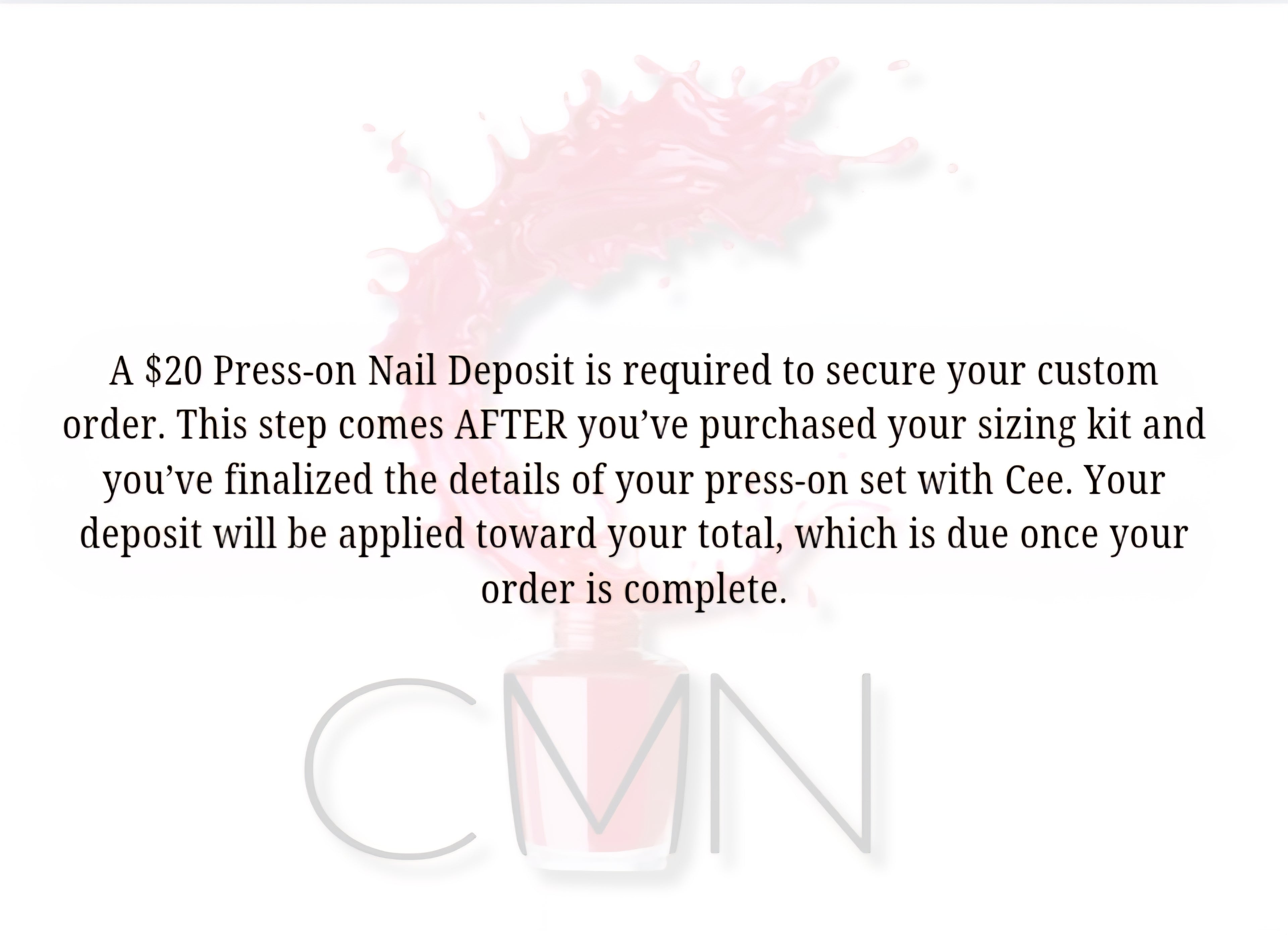 Press-on Nail Deposit