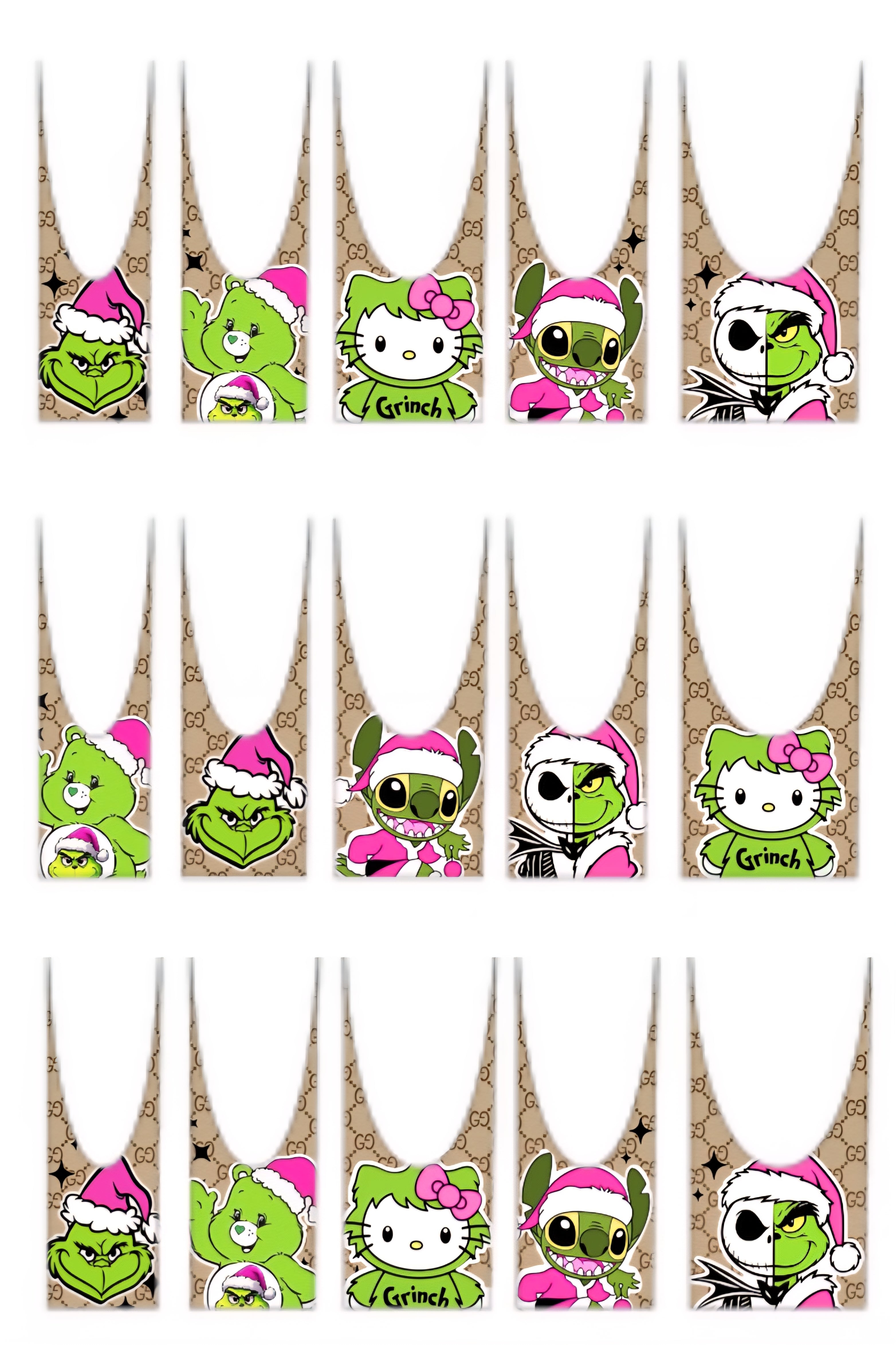 "Grinchmas Gang" *Pink (xl deep french)