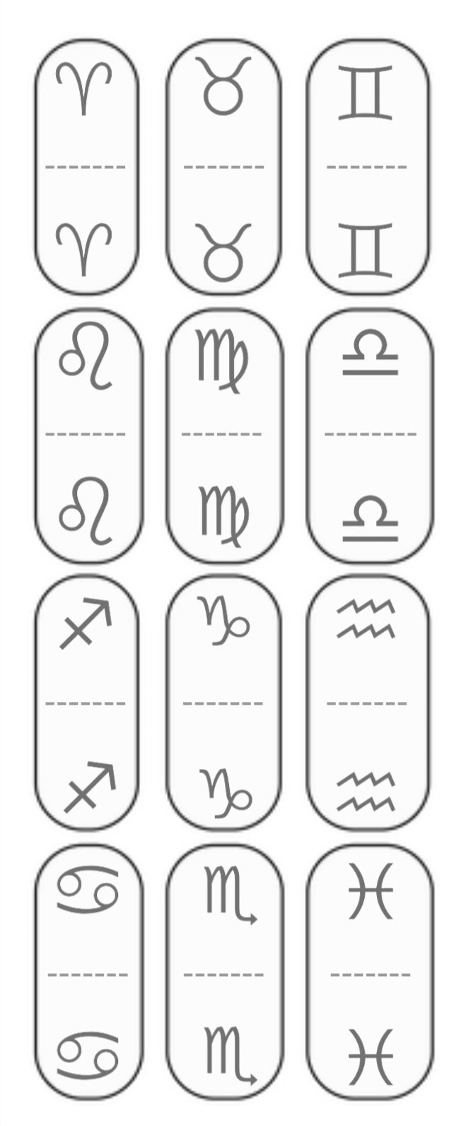 "Zodiac Freak" Color-In Decals